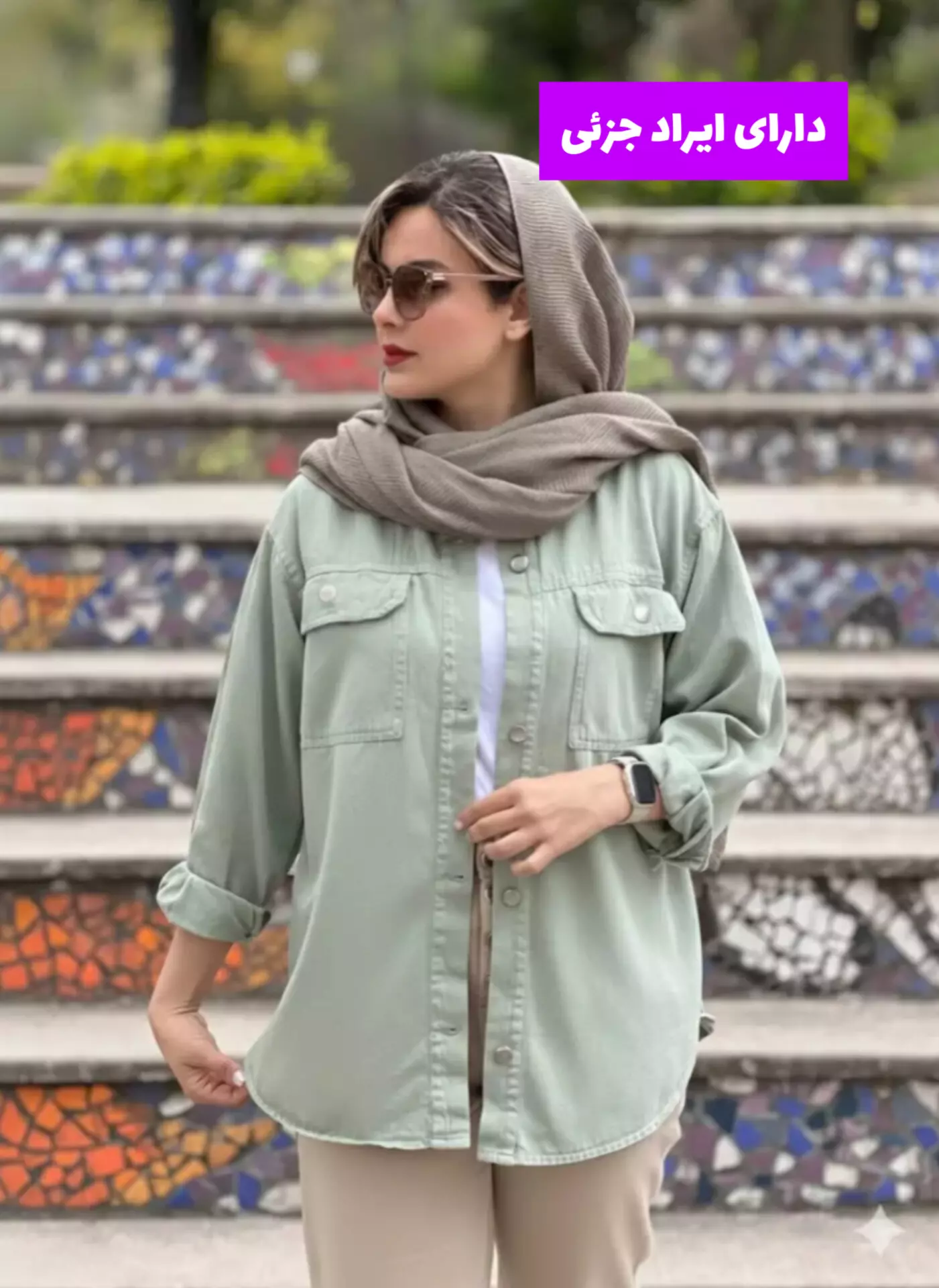مانتو کتان لاولی ( دارای ایراد جزئی )